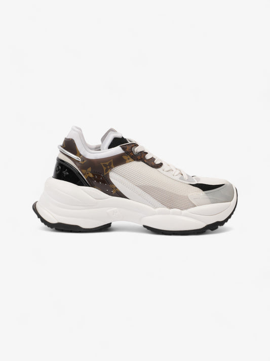 Louis Vuitton Run 55 Sneakers White  / Monogram / Black Mesh EU 38 UK 5
