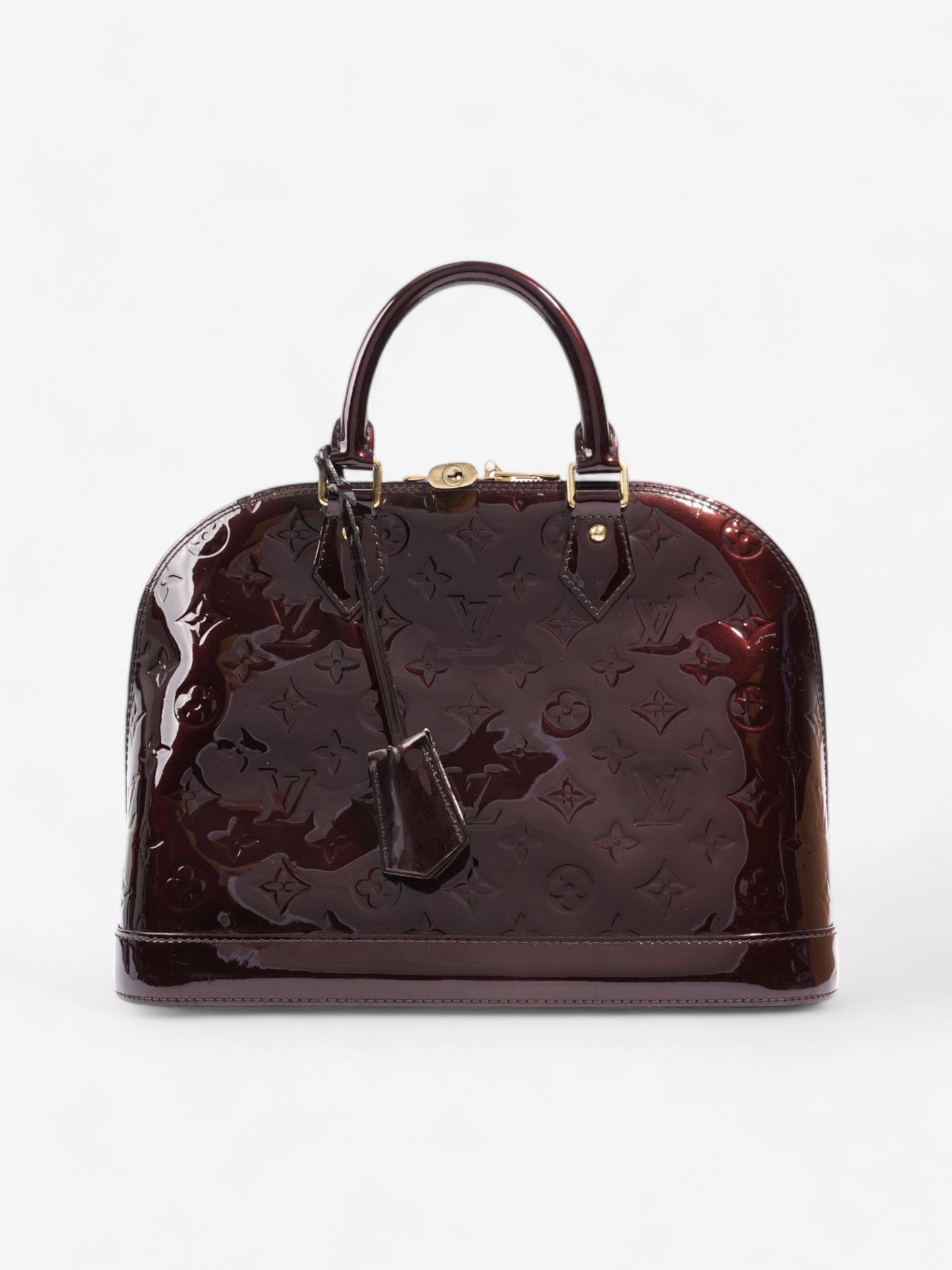 Louis Vuitton Alma Monogram Vernis / Amarante Vernis Leather PM