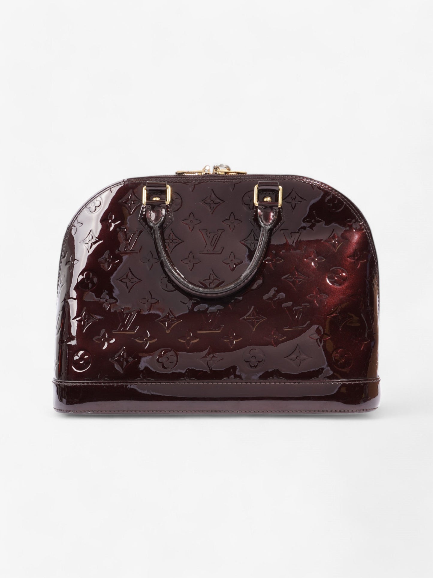 Louis Vuitton Alma Monogram Vernis / Amarante Vernis Leather PM