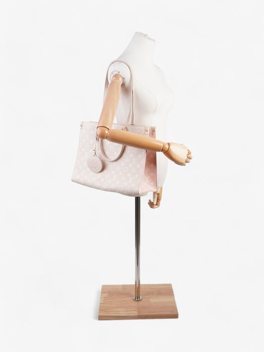 Louis Vuitton OnTheGo Rose Beige  / Monogram Empriente / Yellow Empreinte Leather MM