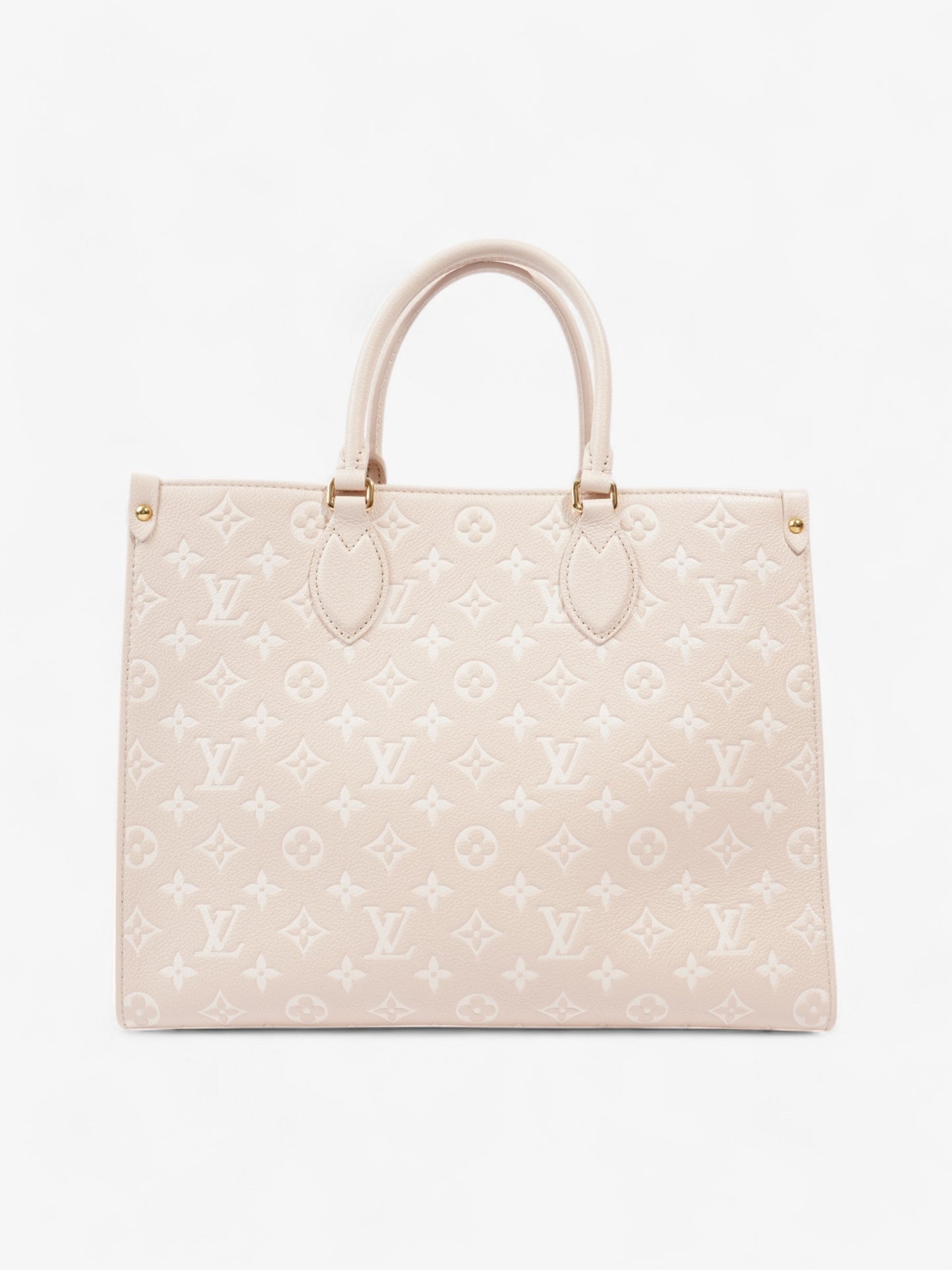 Louis Vuitton OnTheGo Rose Beige  / Monogram Empriente / Yellow Empreinte Leather MM