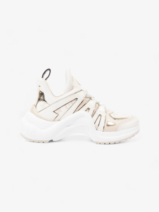 Louis Vuitton Archlight Sneakers White / Beige / Gold Canvas EU 40 UK 7