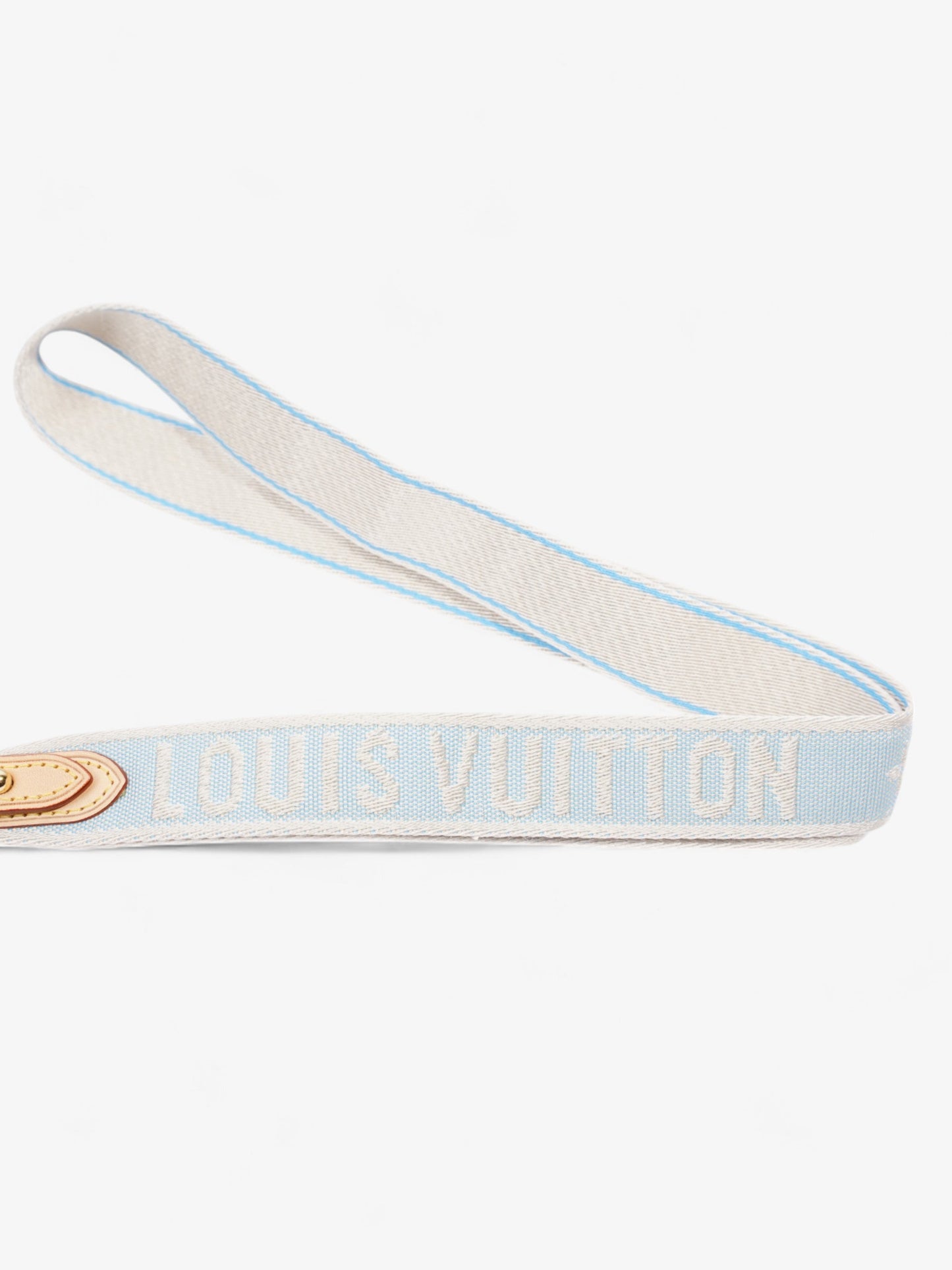 Louis Vuitton By The Pool Lanyard Key Holder Blue / White Canvas