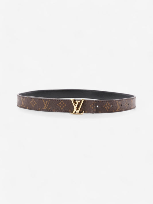 Louis Vuitton LV Initiales Reversible Belt Monogram / Black / Gold Coated Canvas 65cm / 26"
