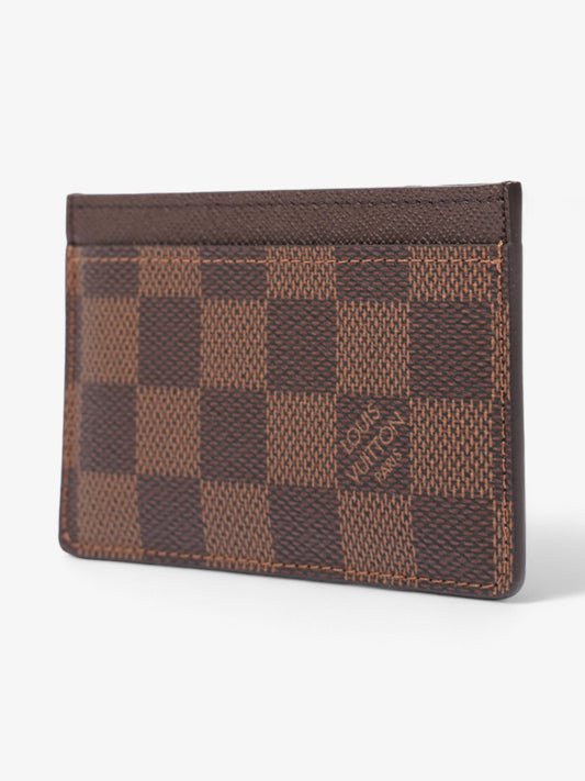 Louis Vuitton Card Holder Damier Ebene / Brown Coated Canvas