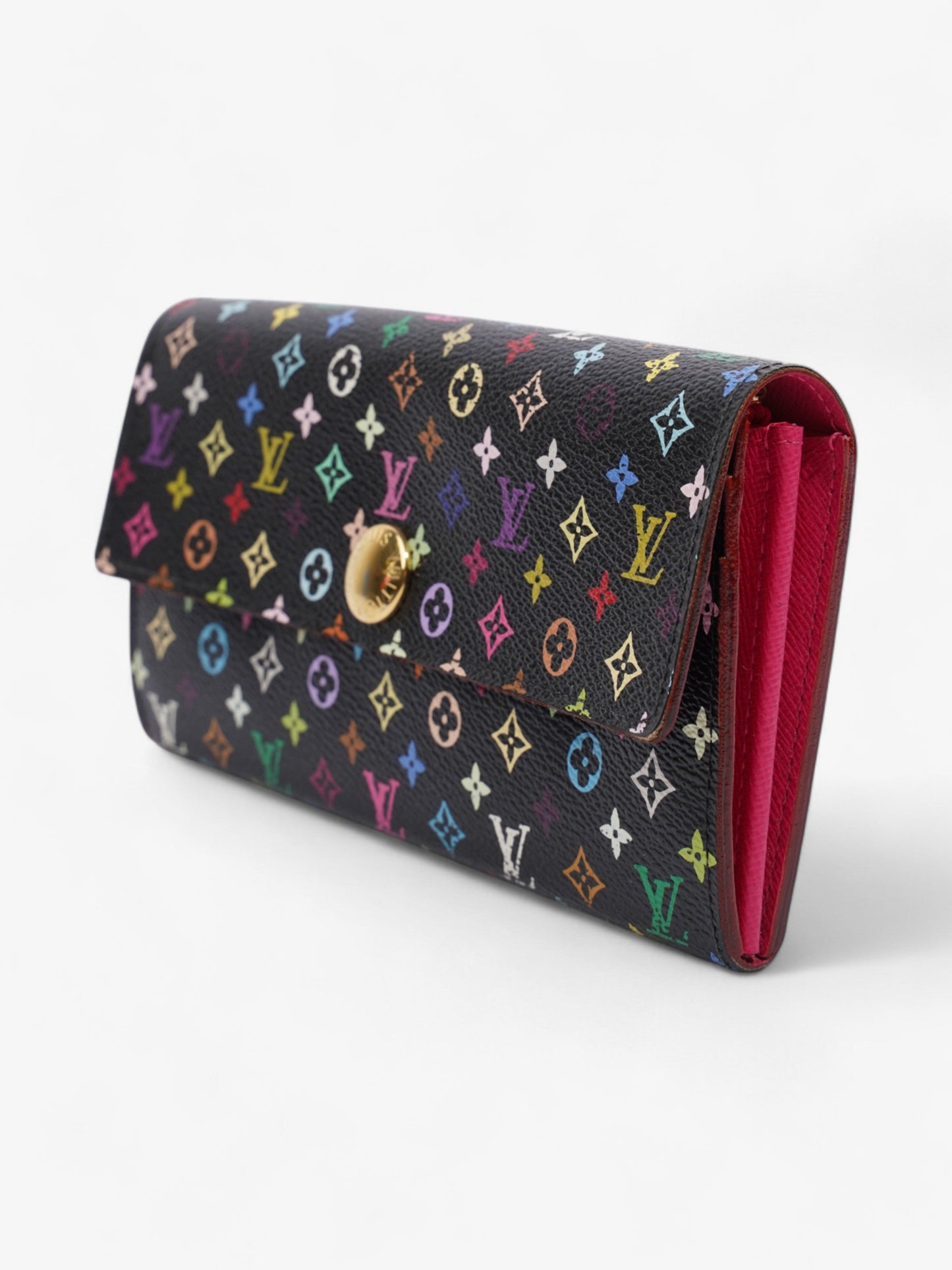 Louis Vuitton Wallet Black / Multicolour Coated Canvas