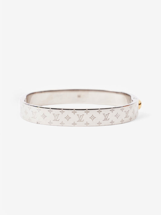 Louis Vuitton Nanogram Cuff Silver Base Metal M