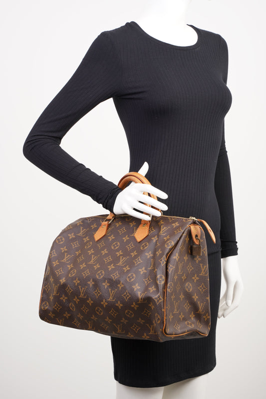 Louis Vuitton Speedy Brown / Monogram Coated Canvas 35