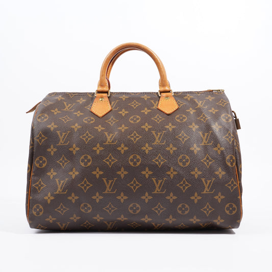 Louis Vuitton Speedy Brown / Monogram Coated Canvas 35