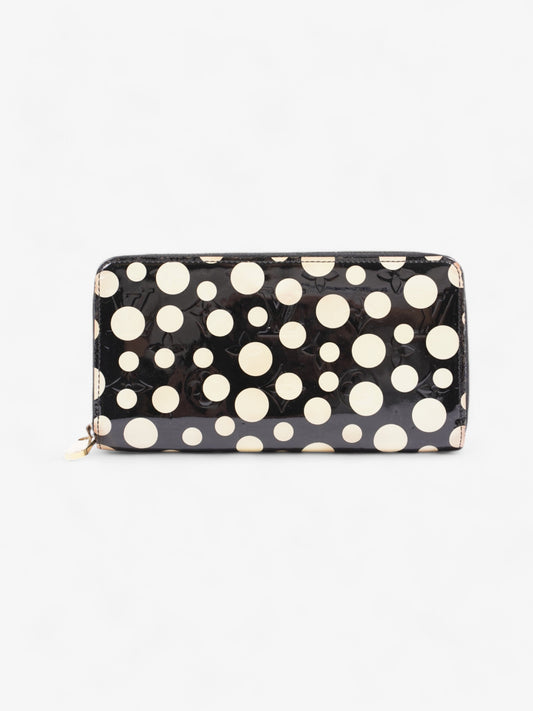 Louis Vuitton x Yayoi Kusama Infinity Zippy Wallet Black / Cream Patent Leather