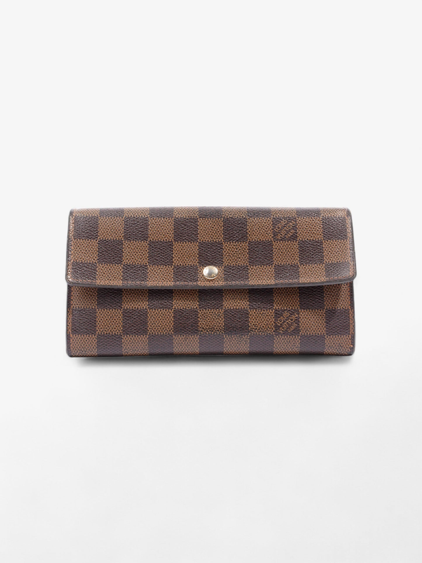 Louis Vuitton Sarah Wallet Damier Ebene Coated Canvas