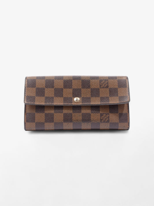 Louis Vuitton Sarah Wallet Damier Ebene Coated Canvas