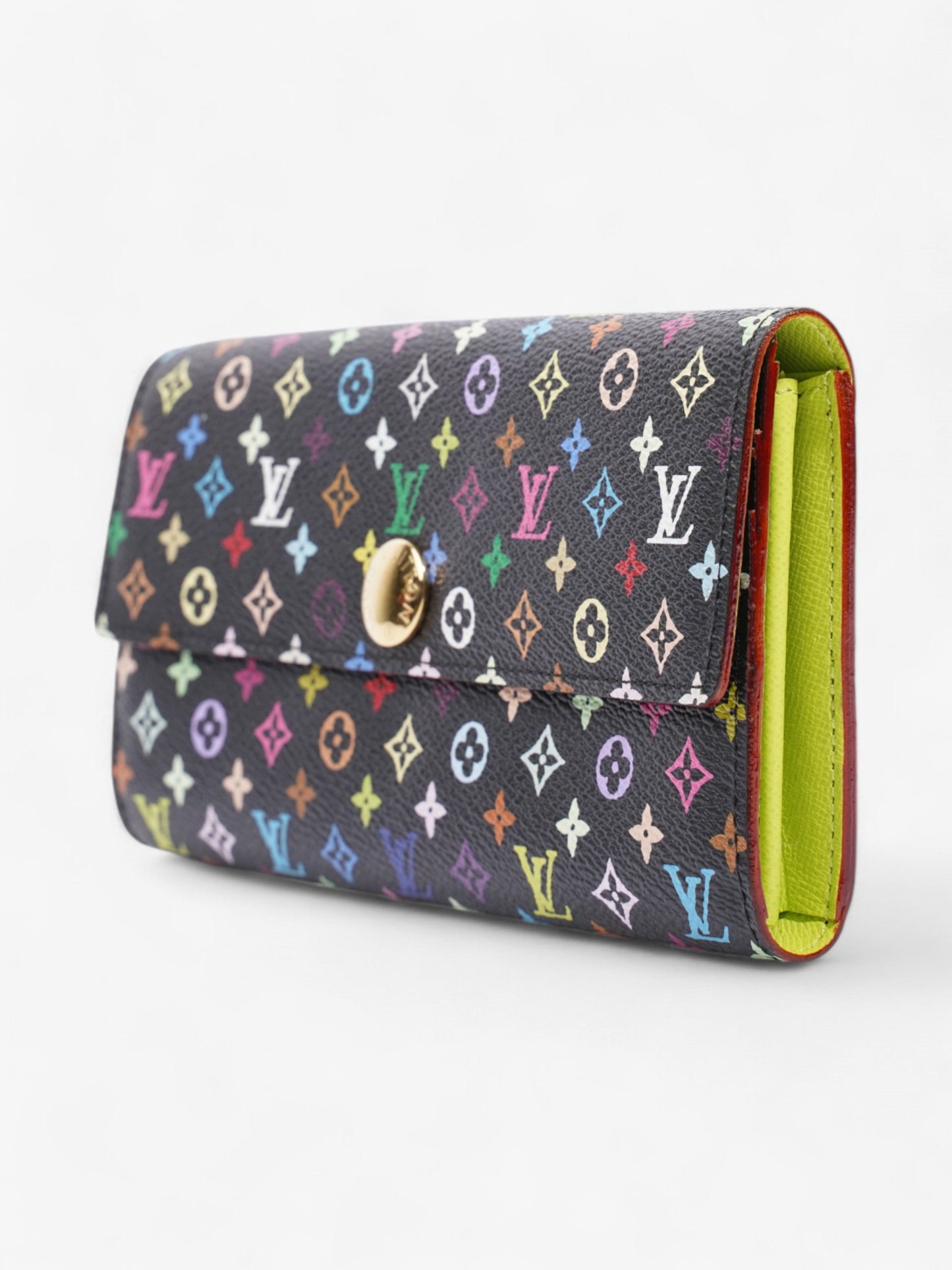 Louis Vuitton Sarah Wallet Black / Multicolour Coated Canvas