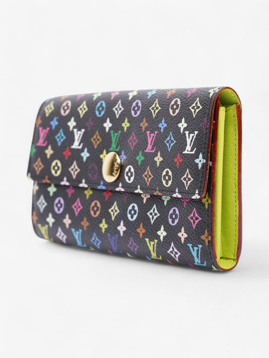 Louis Vuitton Sarah Wallet Black / Multicolour Coated Canvas