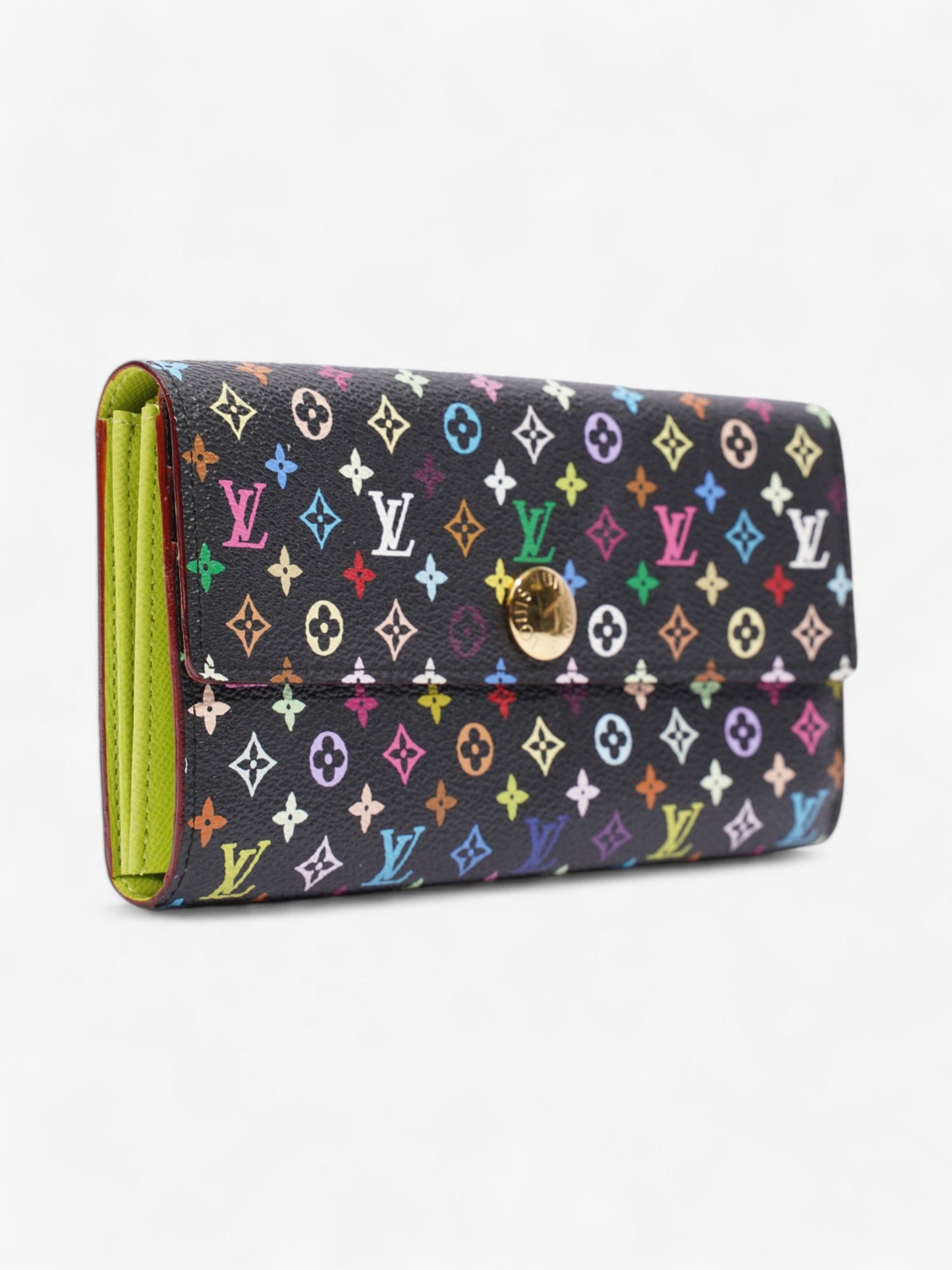 Louis Vuitton Sarah Wallet Black / Multicolour Coated Canvas