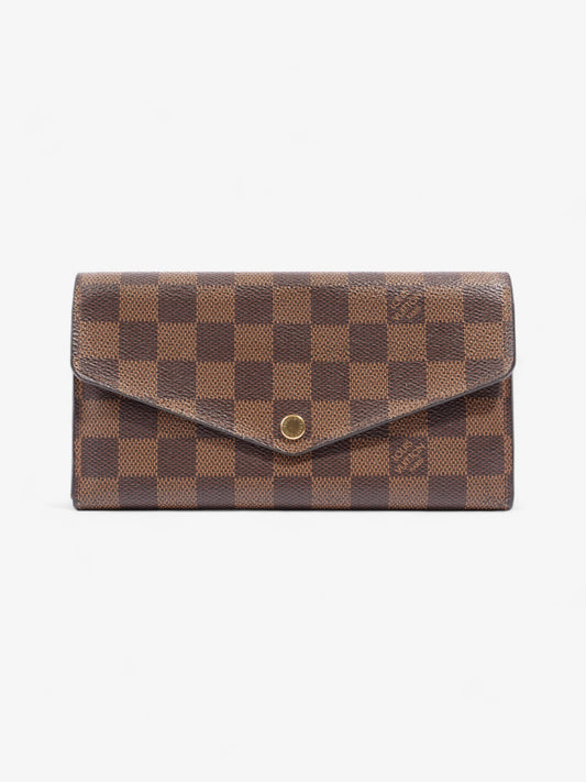 Louis Vuitton Sarah Wallet Damier Ebene Coated Canvas