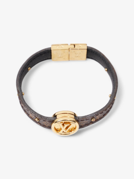 Louis Vuitton Circle Reversible Bracelet Monogram / Gold Coated Canvas 15cm (Small)