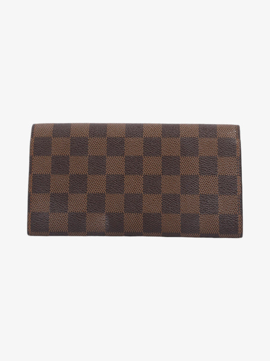 Louis Vuitton Emilie Damier Ebene / Rose Ballerine Coated Canvas
