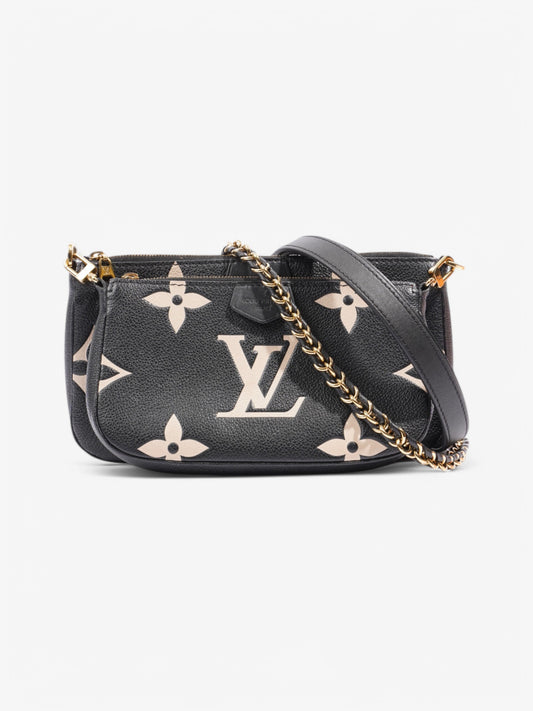 Louis Vuitton Multi Pochette Accessories Black / Beige  Empreinte Leather