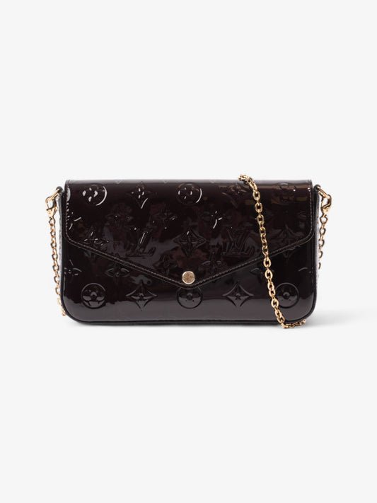 Louis Vuitton Pochette Felicie Maroon Vernis Leather