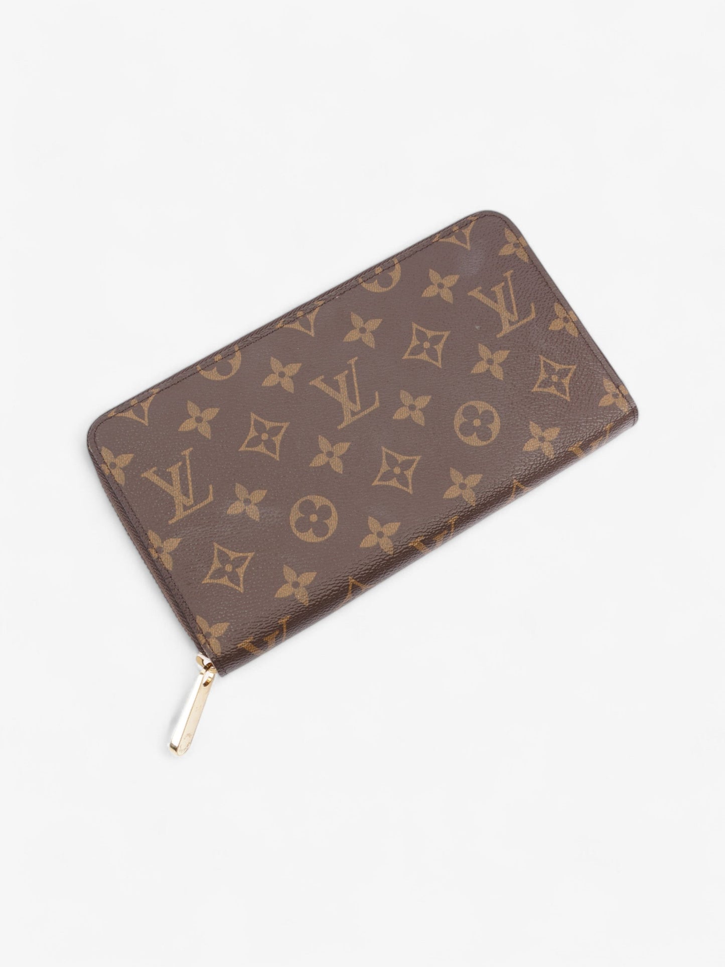 Louis Vuitton Zippy Organiser Zip Round Wallet Monogram / Gold Coated Canvas