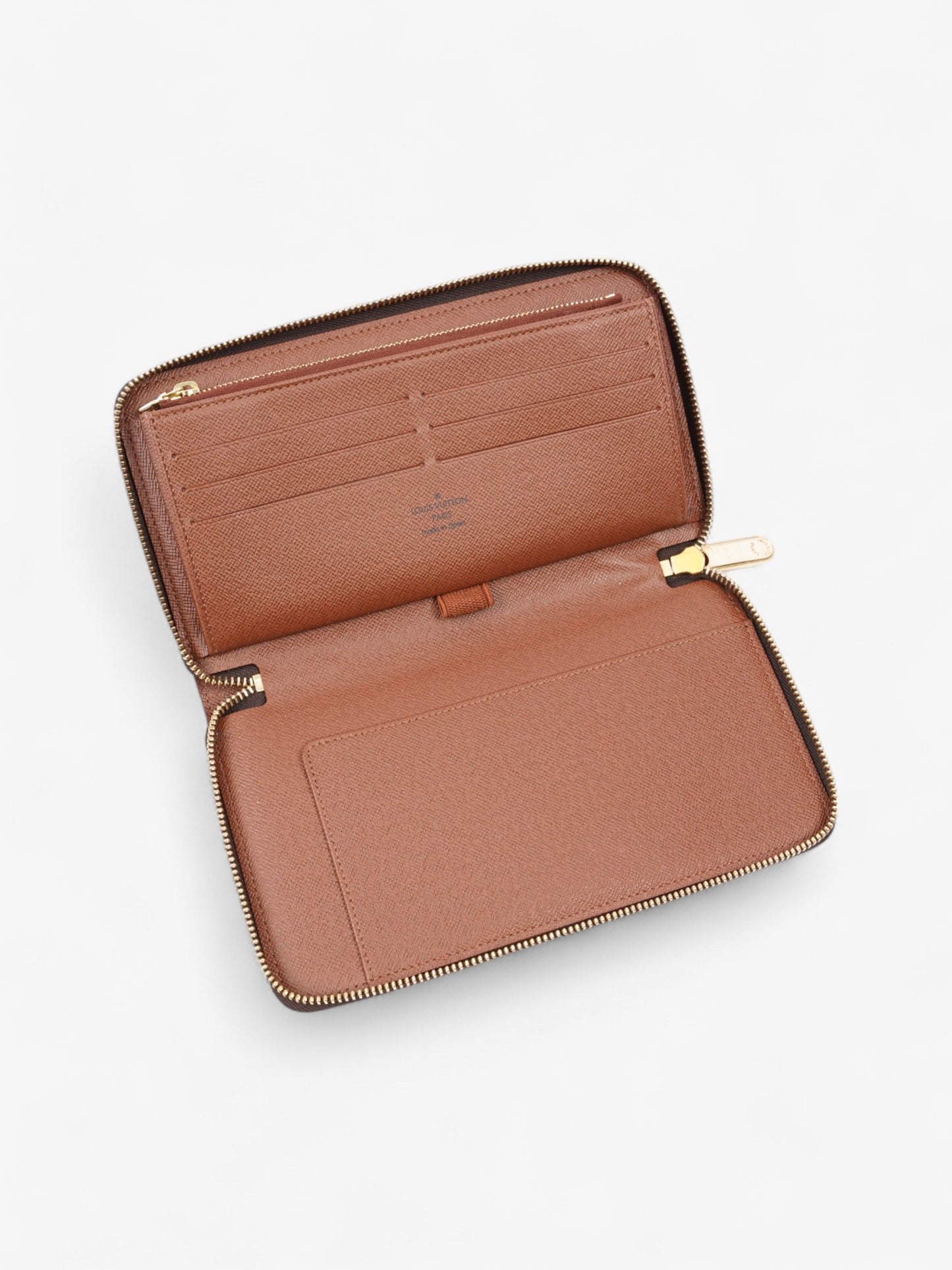 Louis Vuitton Zippy Organiser Zip Round Wallet Monogram / Gold Coated Canvas