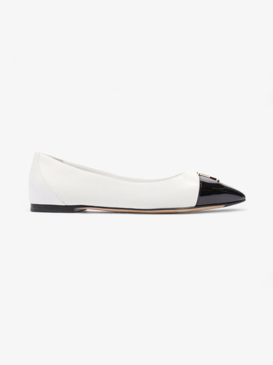 Louis Vuitton Capucine Flat White / Black Leather EU 36.5 UK 3.5