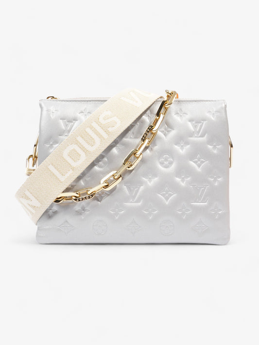 Louis Vuitton Coussin Silver Lambskin Leather PM