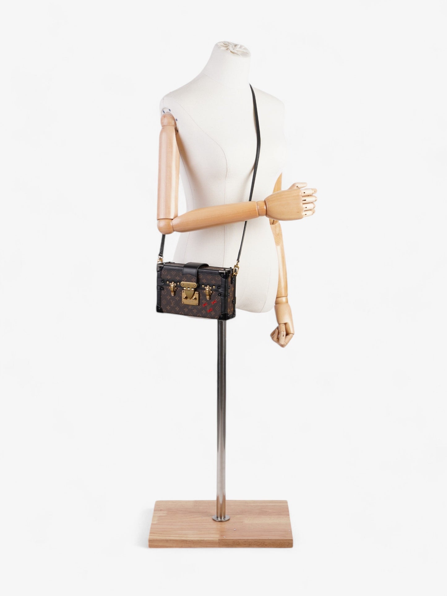 Louis Vuitton Petite Malle Bag Monogram / Black Coated Canvas