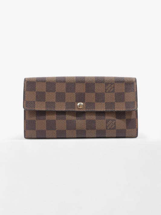 Louis Vuitton Sarah Wallet Damier Ebene Coated Canvas