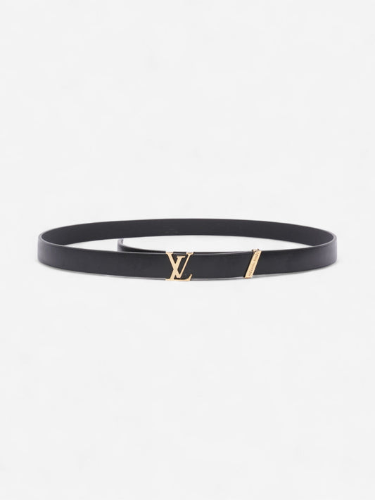 Louis Vuitton LV Initials Belt Black / Gold Leather 85cm / 34"