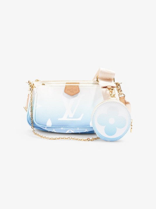 Louis Vuitton By The Pool Multi Pochette Accessoires White  / Blue Coated Canvas