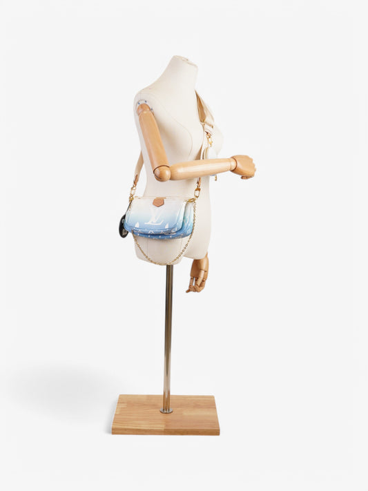 Louis Vuitton By The Pool Multi Pochette Accessoires White  / Blue Coated Canvas