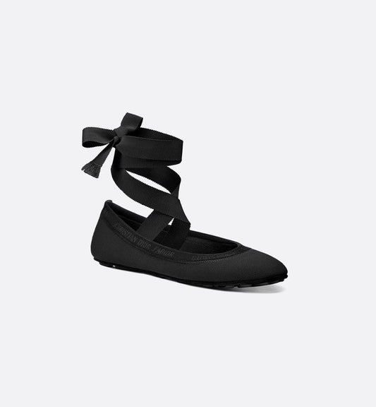 DIOR ACADEMY LACE-UP BALLERINA FLATS
