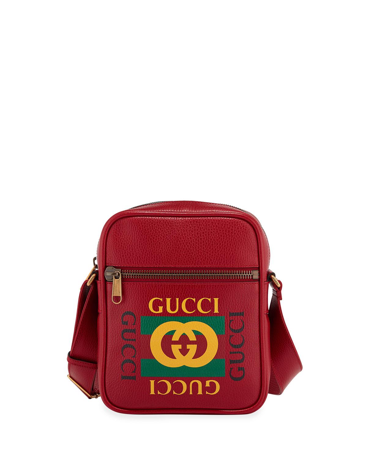 GUCCI LOGO MESSENGER BAG