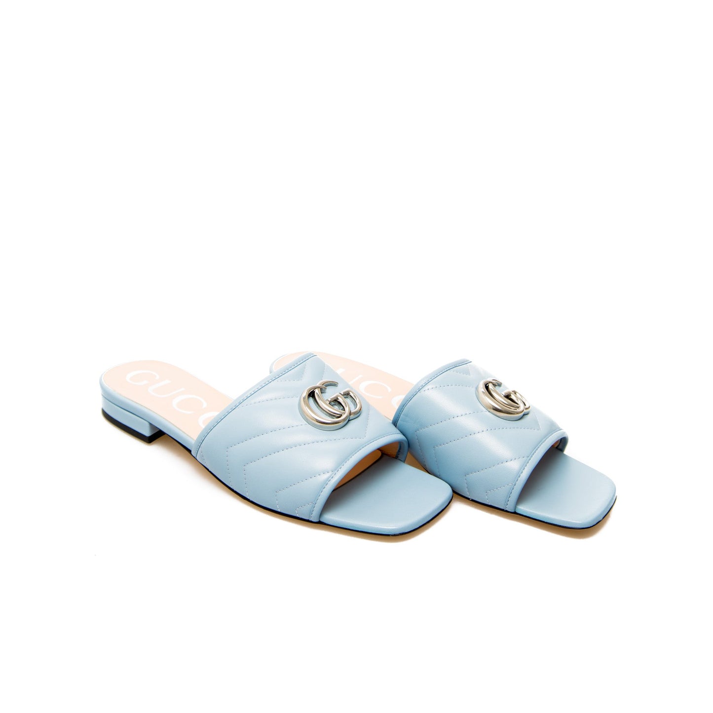 GUCCI MARMONT GG SLIDE BLUE