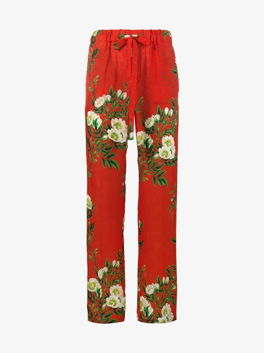 GUCCI SILK FLORAL PRINT PAJAMA PANT SIZE 42