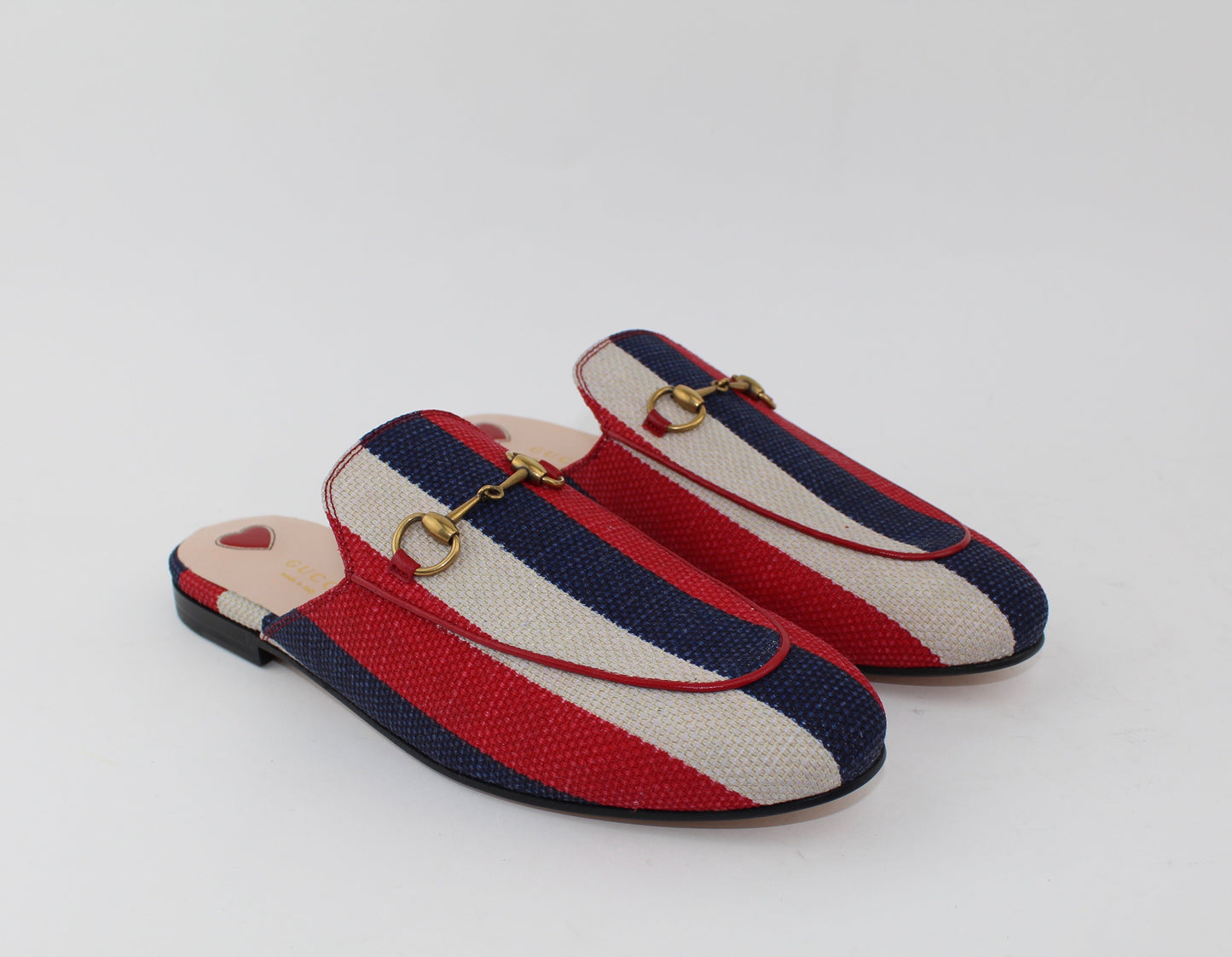 GUCCI PRINCETOWN SYLVIE CANVAS SLIPPERS