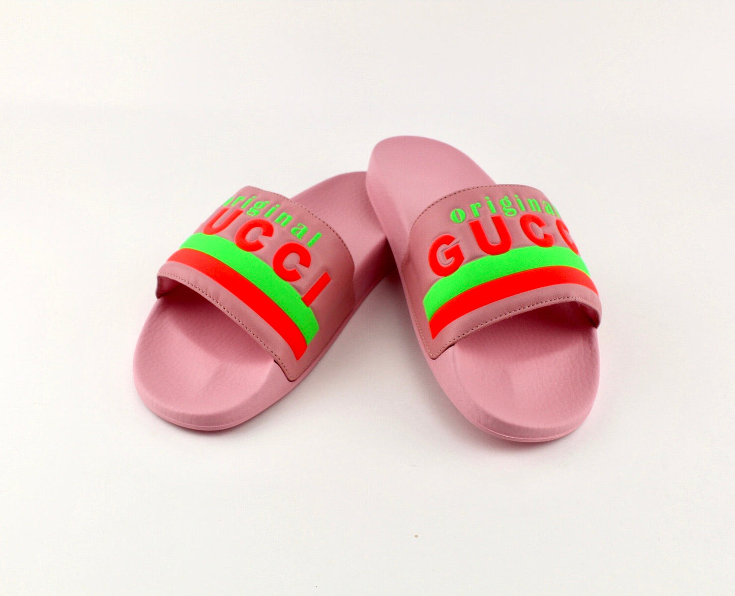 GUCCI PURSUIT PUFFER SLIDES PINK