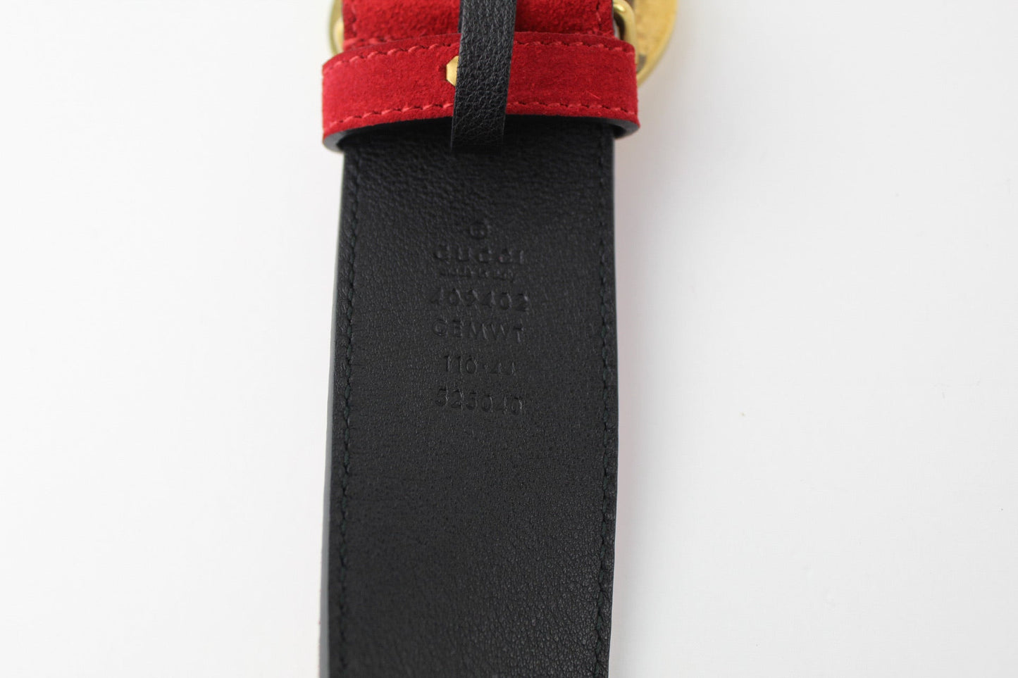 GUCCI SUEDE GG BELT RED