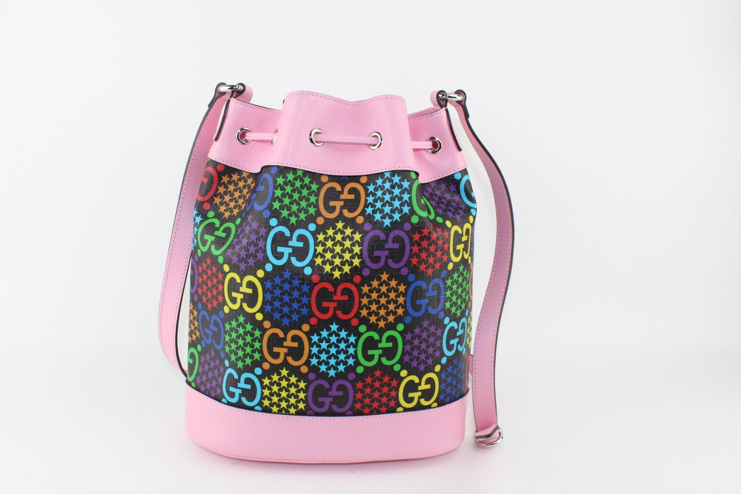 GUCCI PSYCHEDELIC BUCKET BAG PINK
