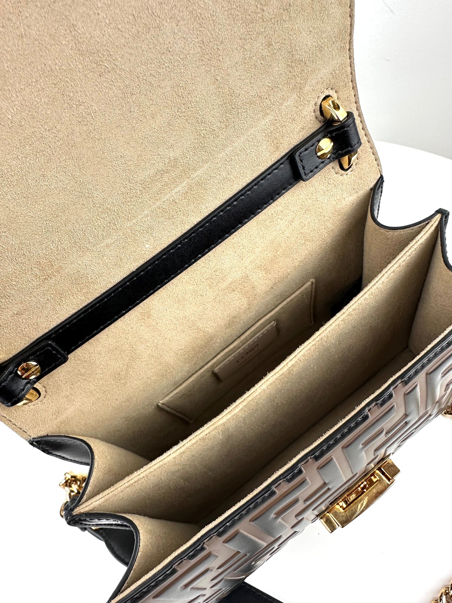 Fendi Small Kan U FF logo bag