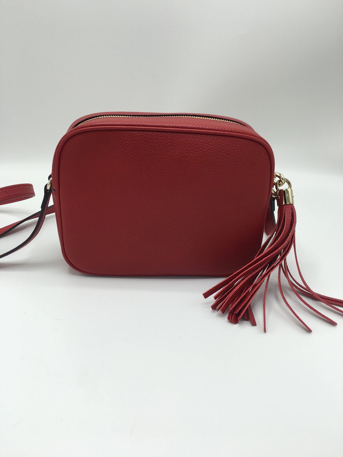 GUCCI SOHO LEATHER DISCO BAG RED