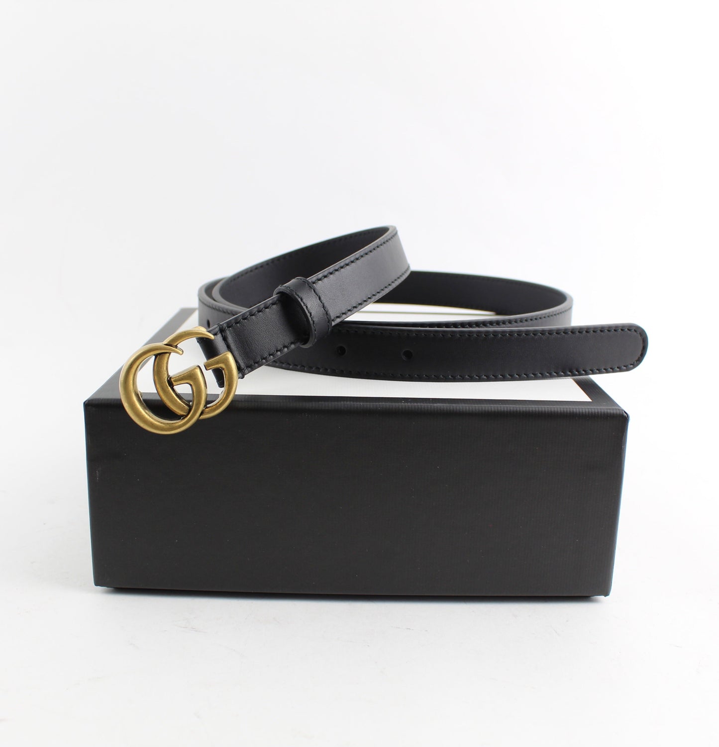 Gucci Leather belt with Double G buckle