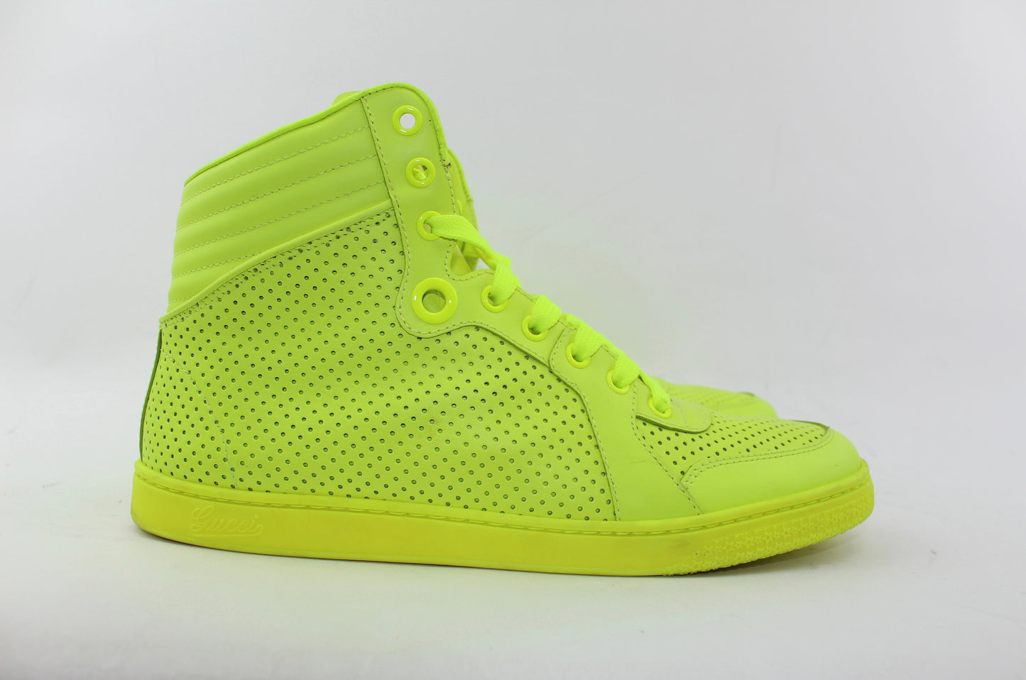 GUCCI NEON HIGH TOP SNEAKERS