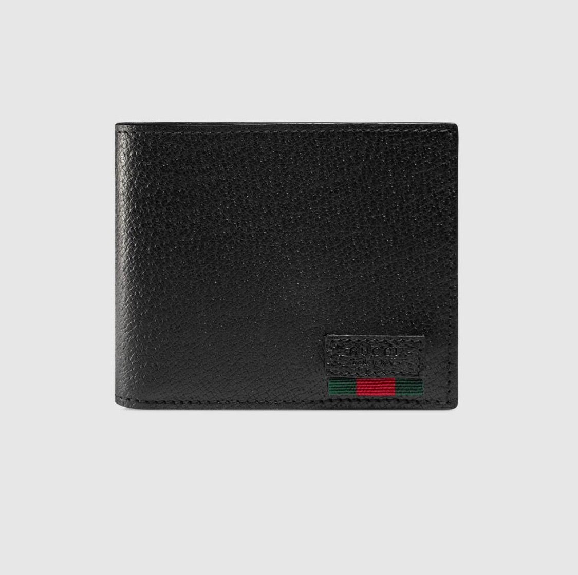 GUCCI LEATHER BIFOLD WALLET WITH WEB