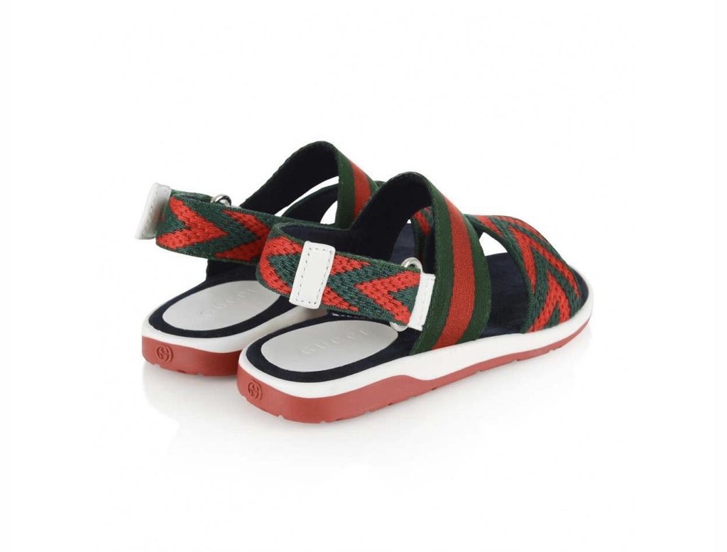 GUCCI WEB SANDAL WITH STRAP