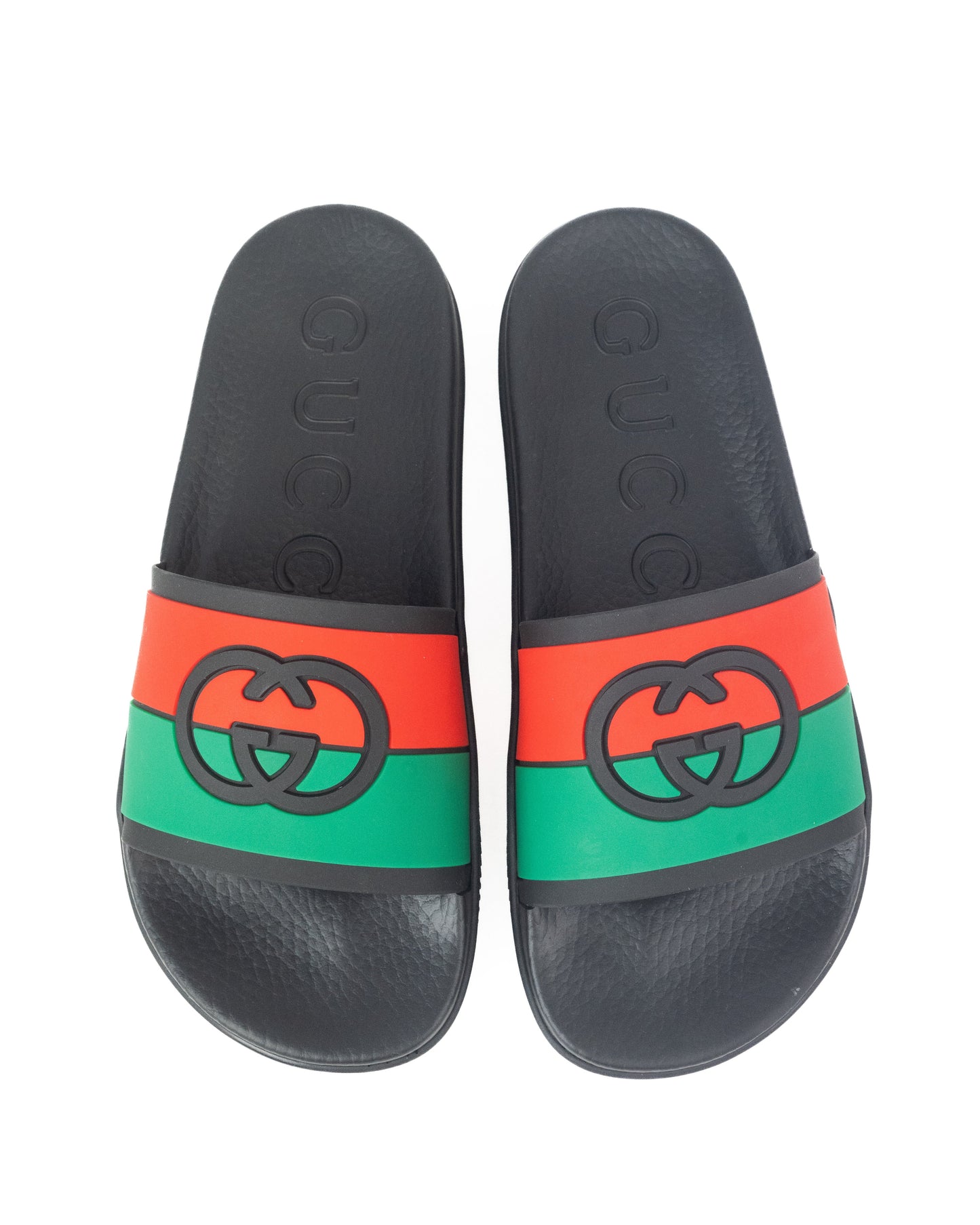 Gucci Rubber GG Interlock slides