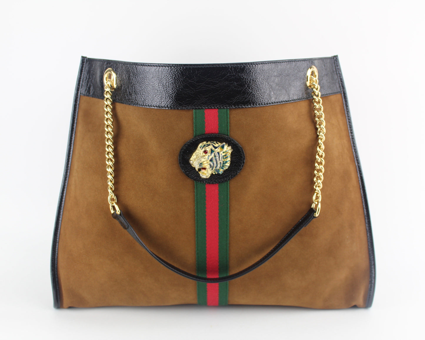 Gucci Large Rajah Suede Tote