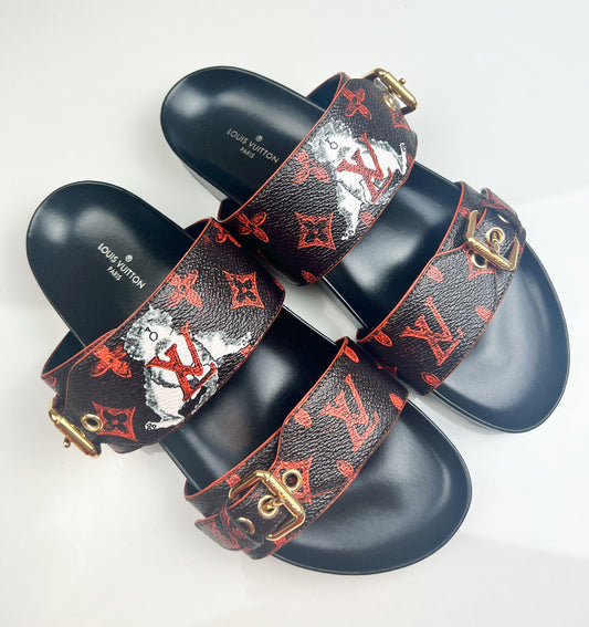 Louis Vuitton Bom Dia Catogram Flat Mules